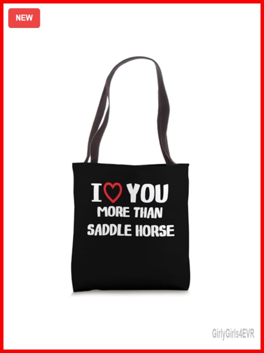 Saddle Horse Lover Tote Bag Funny Christmas Gift Spun Polyester Canvas